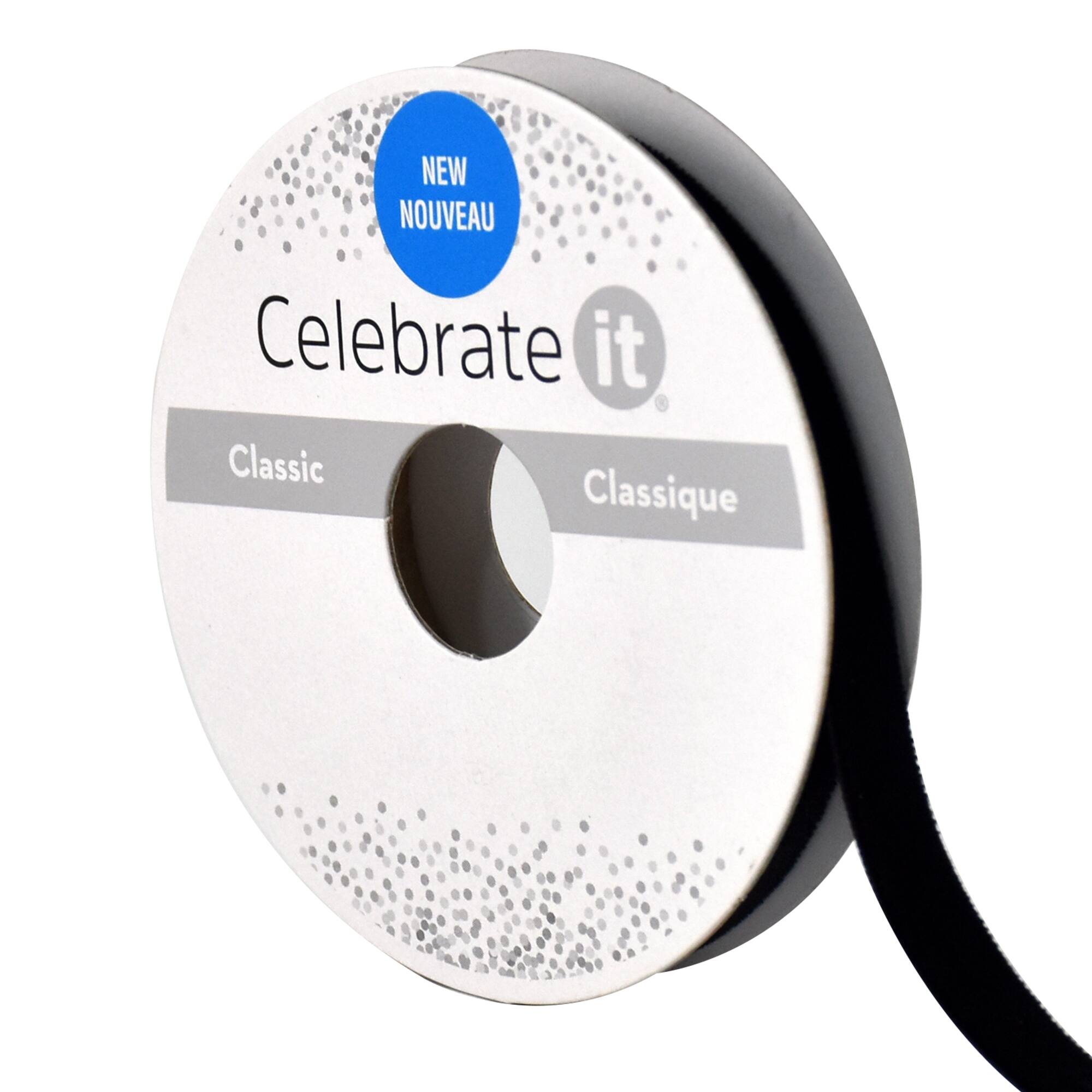 3/8" x 3yd. Velvet Ribbon by Celebrate It™ Classic